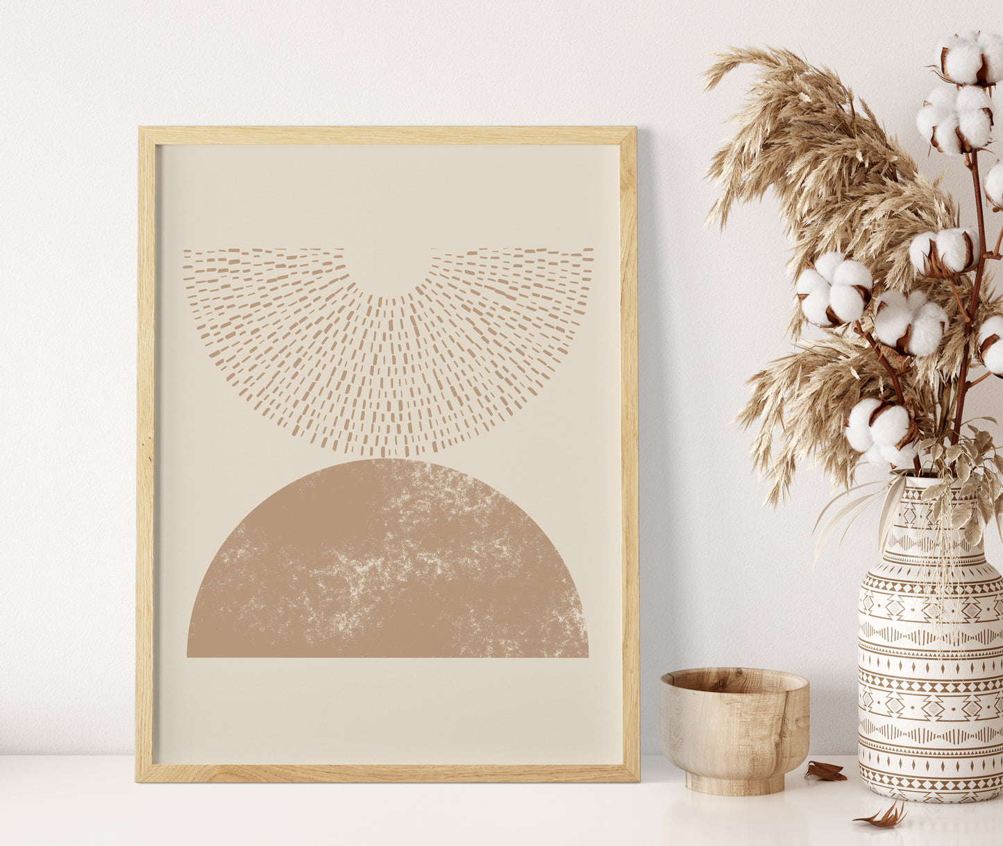 Boho Minimalist Abstract Wall Art Set, Neutral Scandinavian Apartmen Wall Decor, Digital Download Set of 3 Posters, Beige and Earth Prints