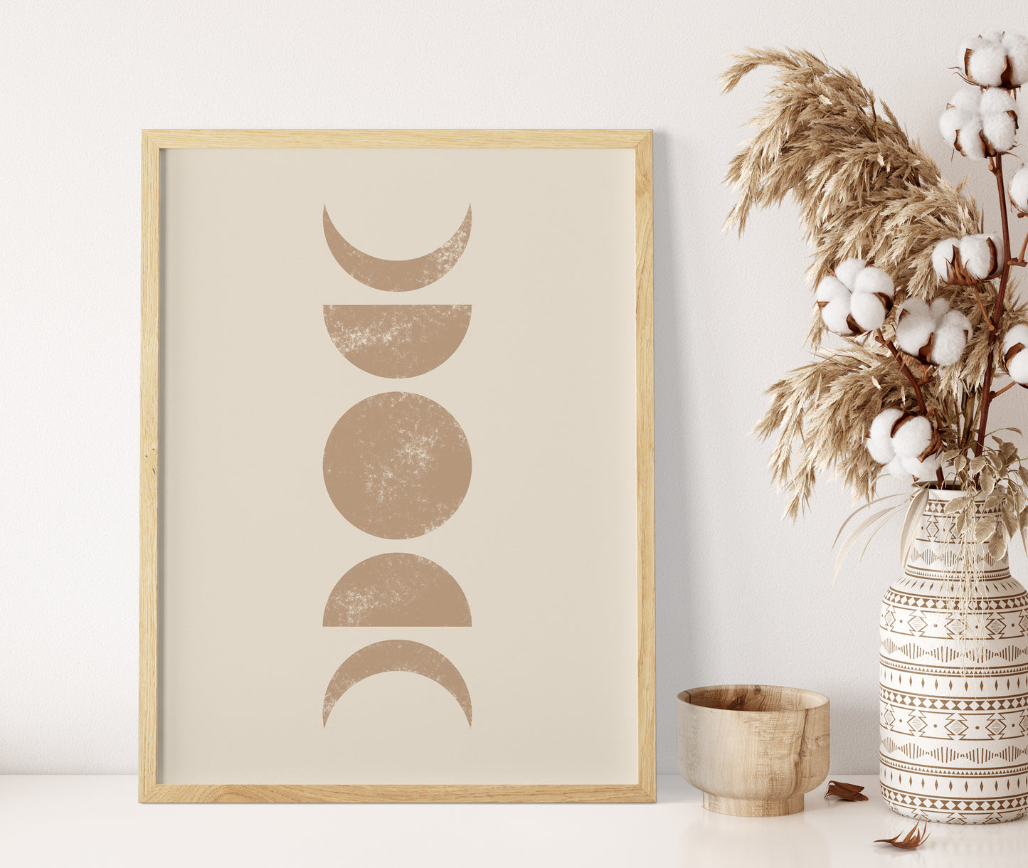 Boho Minimalist Abstract Wall Art Set, Neutral Scandinavian Apartmen Wall Decor, Digital Download Set of 3 Posters, Beige and Earth Prints
