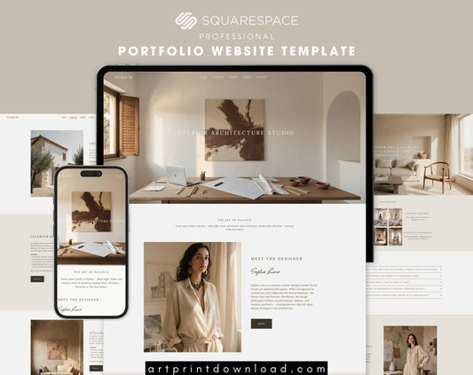 Squarespace Interior Architecture Portfolio Website Template