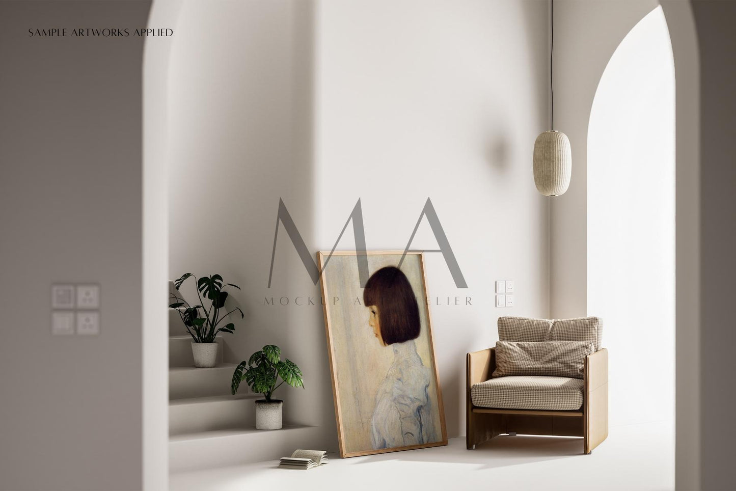 Boho Frame Mockup Bundle, Minimalist Interior Wall Art Mockup, V.4