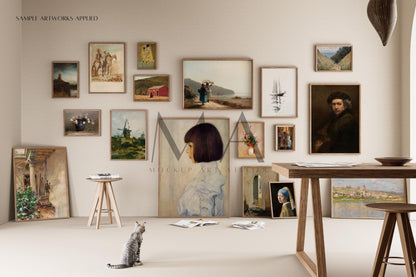 Vintage Gallery Frame Mockup Bundle, 9 Piece-Frame Mockup Pack, V.3