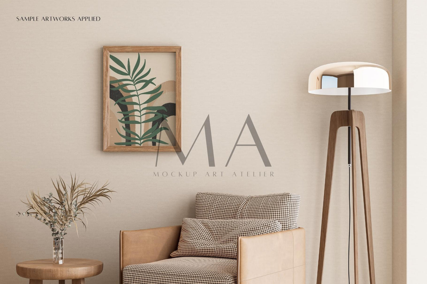 Vintage Gallery Frame Mockup Bundle, 9 Pieces of Interior Poster Mockups, No.1