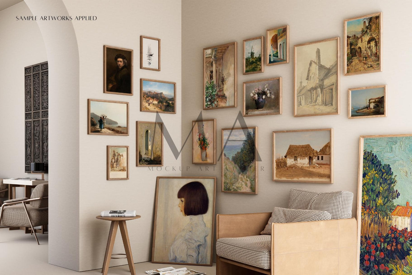 Vintage Gallery Frame Mockup Bundle, 9 Piece-Frame Mockup Pack, V.3