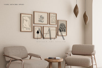 Vintage Gallery Frame Mockup Bundle, 9 Piece-Frame Mockup Pack, V.3