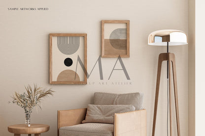 Vintage Gallery Frame Mockup Bundle, 9 Pieces of Interior Poster Mockups, No.1