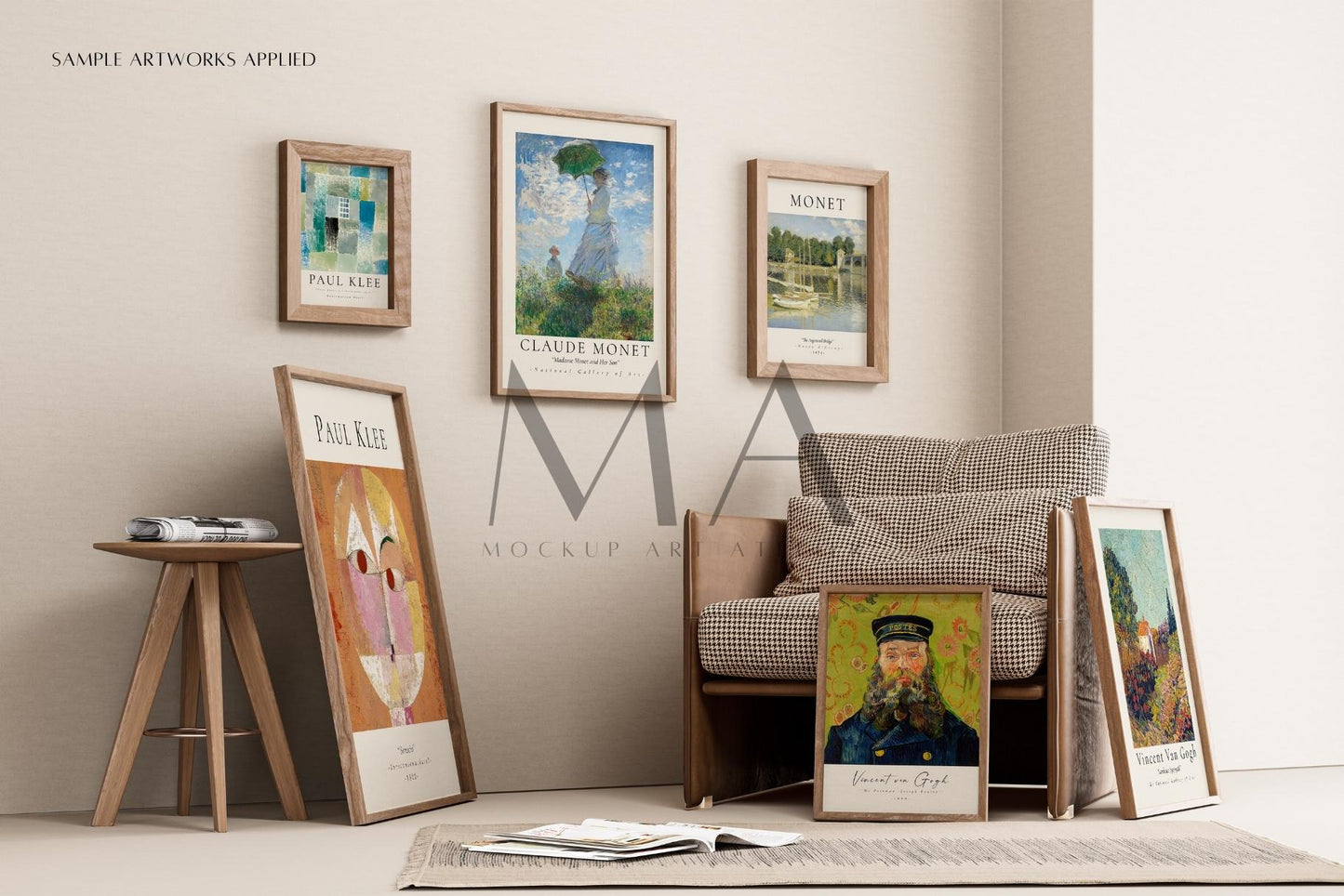 24 Vintage Interior Frame Mockup, Wall Art Frame Mockup Bundle, V.13