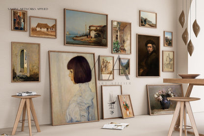 Vintage Gallery Frame Mockup Bundle, 9 Piece-Frame Mockup Pack, V.3