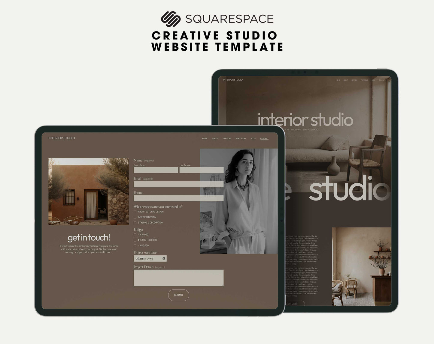 Squarespace Website Template for Creative Studios | ArtPrintDowload