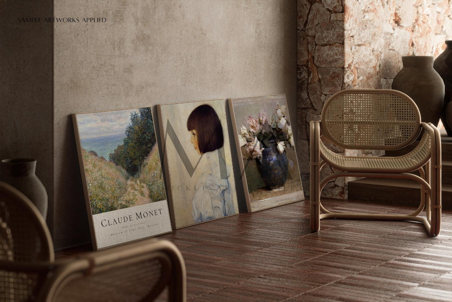 Japandi Frame Mockup Bundle, 9 Interior Mockups for Poster Shop, No.2