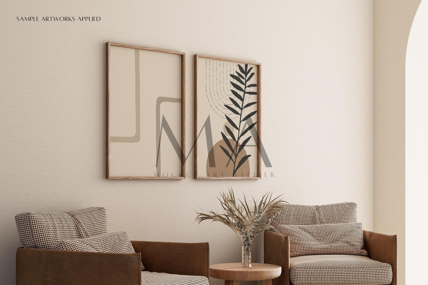 Vintage Gallery Frame Mockup Bundle, 9 Pieces of Interior Poster Mockups, No.1