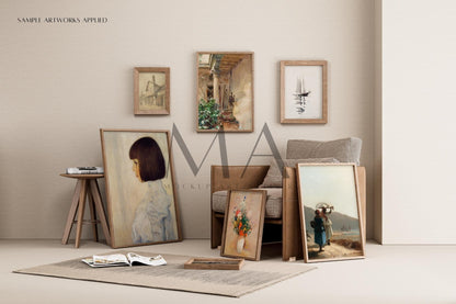 24 Vintage Interior Frame Mockup, Wall Art Frame Mockup Bundle, V.13