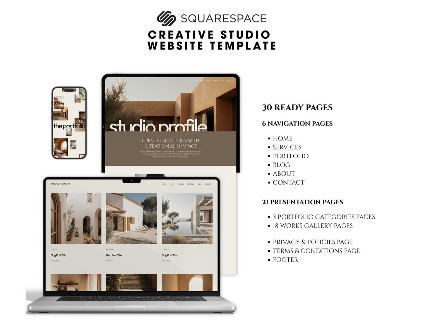 Squarespace Website Template for Creative Studios | ArtPrintDowload
