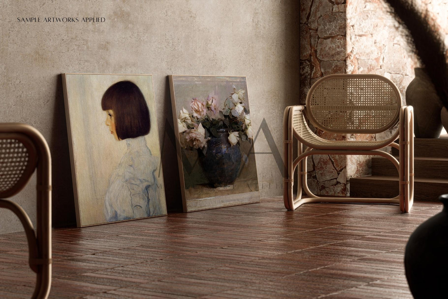 Japandi Frame Mockup Bundle, 9 Interior Mockups for Poster Shop, No.2