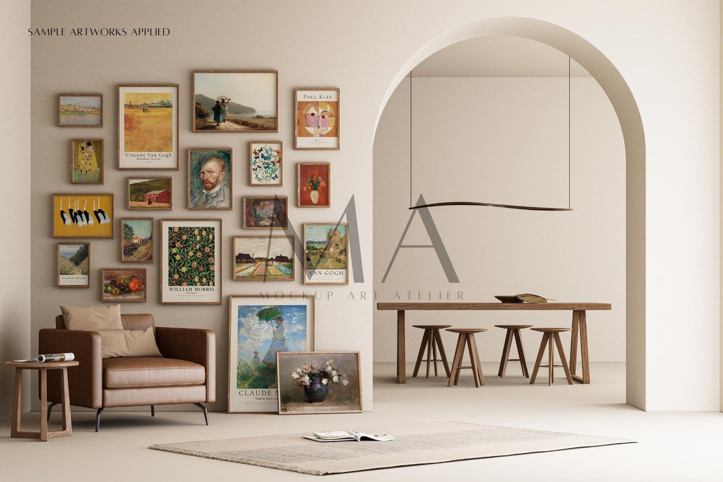 24 Vintage Interior Frame Mockup, Wall Art Frame Mockup Bundle, V.13