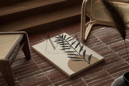 Japandi Frame Mockup Bundle, 9 Interior Mockups for Poster Shop, No.2