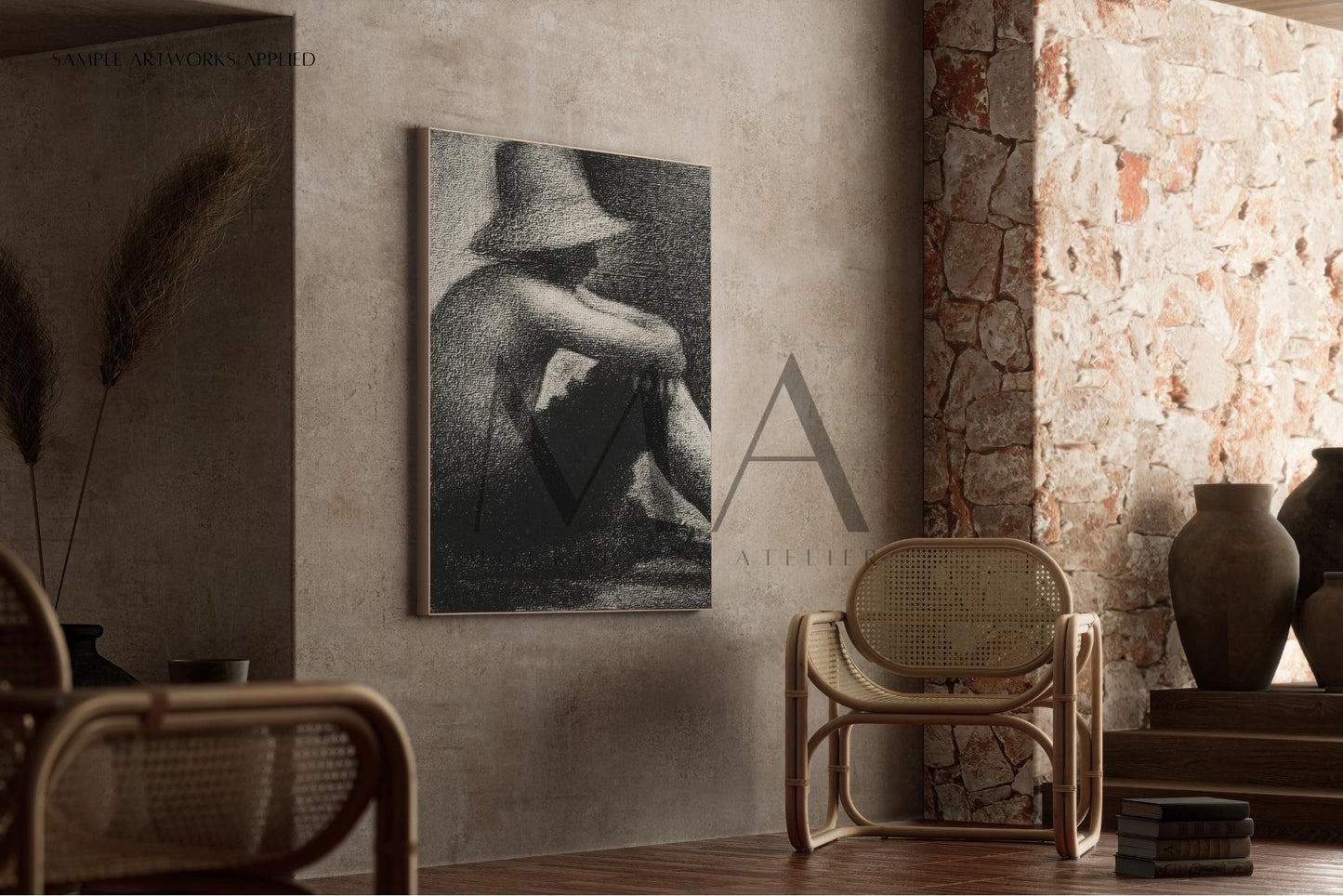 Japandi Frame Mockup Bundle, 9 Interior Mockups for Poster Shop, No.2