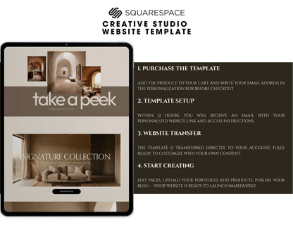 Squarespace Website Template for Creative Studios | ArtPrintDowload