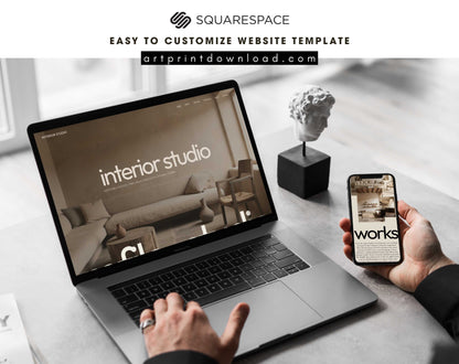 Squarespace Website Template for Creative Studios | ArtPrintDowload