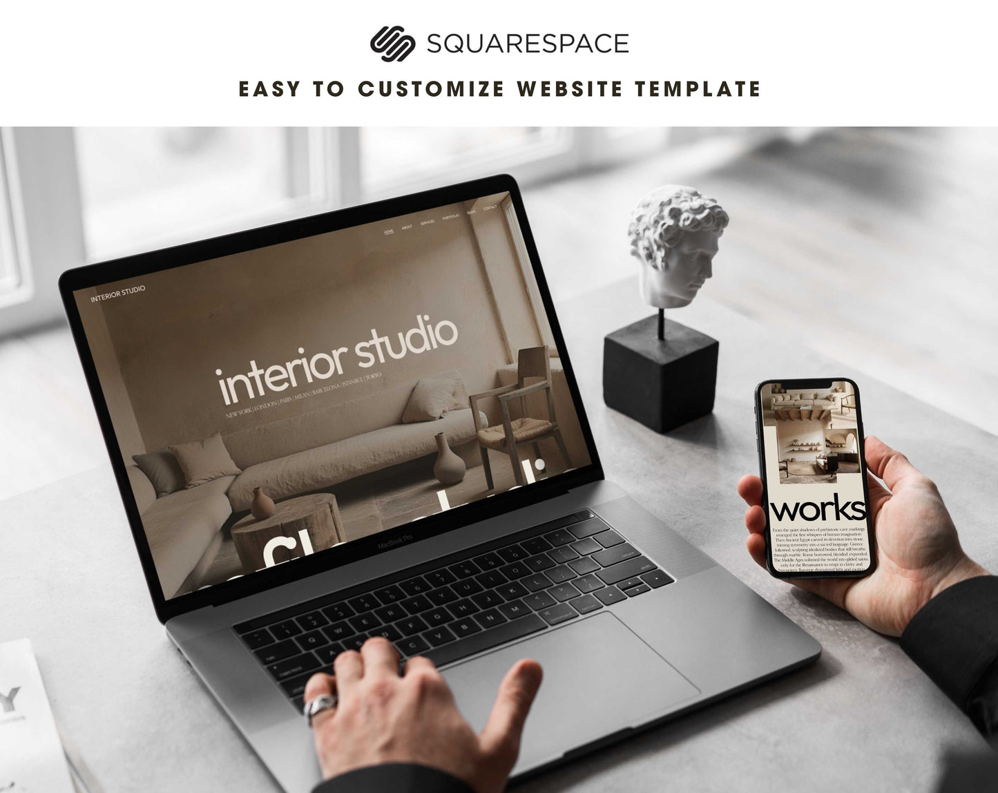 Squarespace Website Template for Creative Studios | ArtPrintDowload