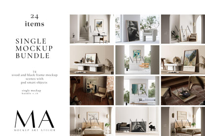 24 Single Frame Mockup Bundle, V.16