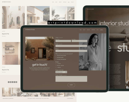 Squarespace Website Template for Creative Studios | ArtPrintDowload