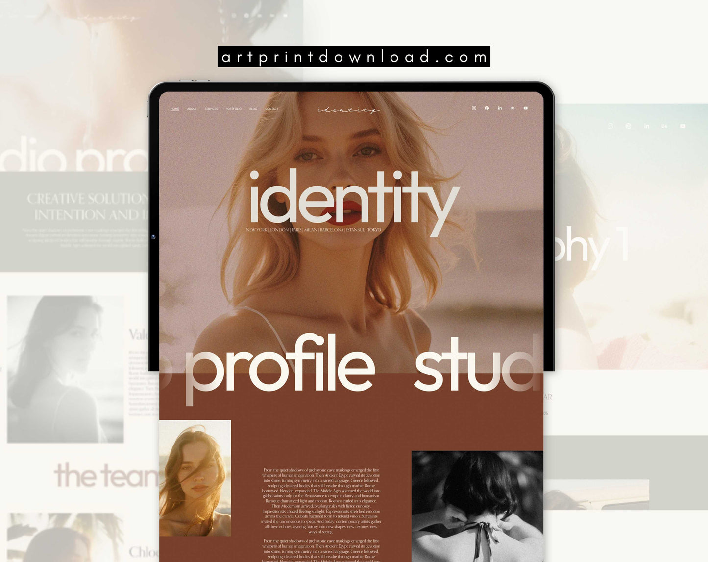 Creative Studio Website Template for Squarespace