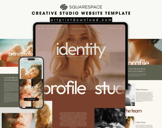 Creative Studio Website Template for Squarespace