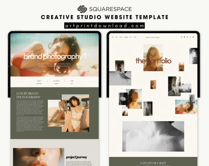 Creative Studio Website Template for Squarespace