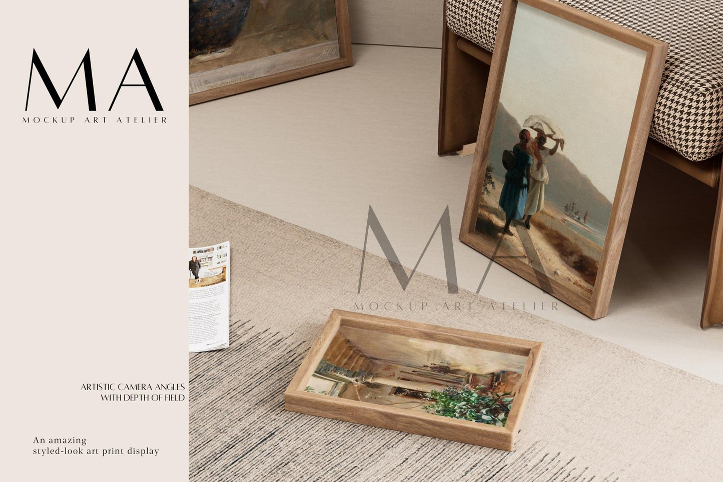24 Vintage Interior Frame Mockup, Wall Art Frame Mockup Bundle, V.13