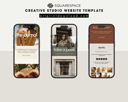 Creative Studio Website Template for Squarespace