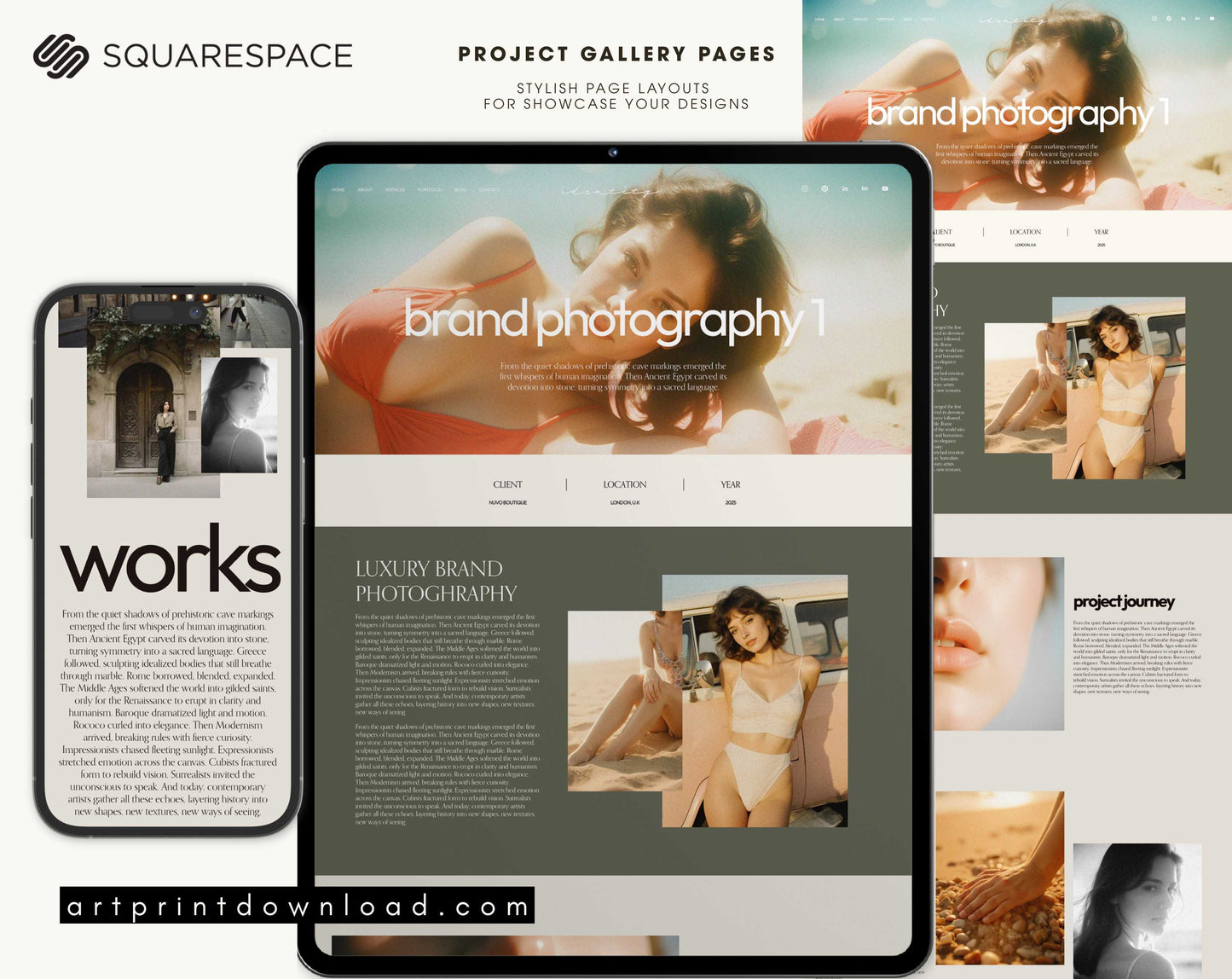 Creative Studio Website Template for Squarespace