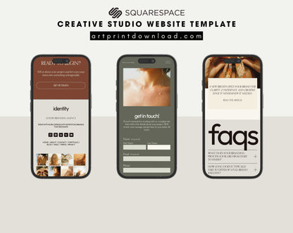 Creative Studio Website Template for Squarespace
