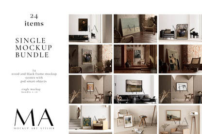 24 Single Frame Mockup Bundle, V.16