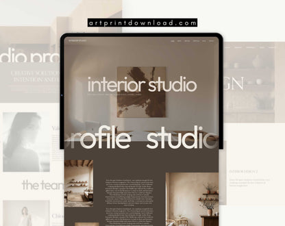 Squarespace Website Template for Creative Studios | ArtPrintDowload