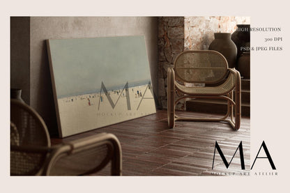 Japandi Frame Mockup Bundle, 9 Interior Mockups for Poster Shop, No.2