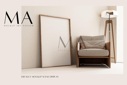 Vintage Gallery Frame Mockup Bundle, 9 Pieces of Interior Poster Mockups, No.1