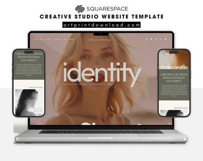 Creative Studio Website Template for Squarespace