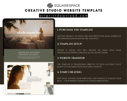 Creative Studio Website Template for Squarespace