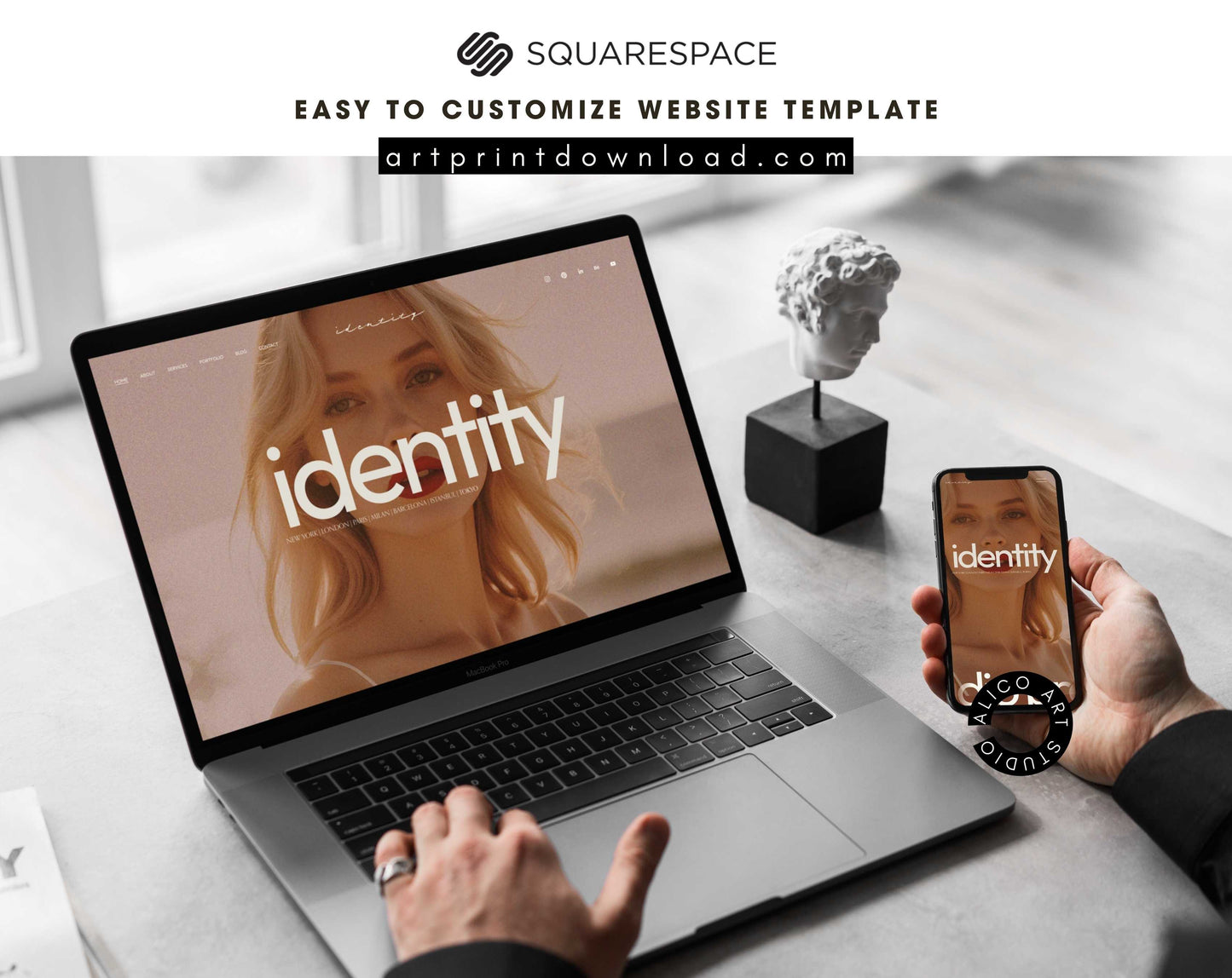 Creative Studio Website Template for Squarespace