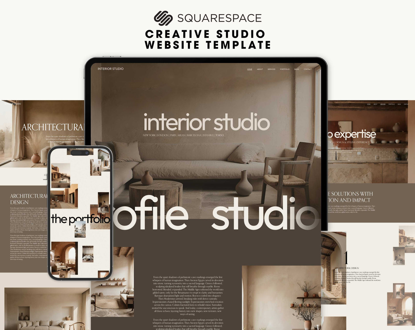 Squarespace Website Template for Creative Studios | ArtPrintDowload