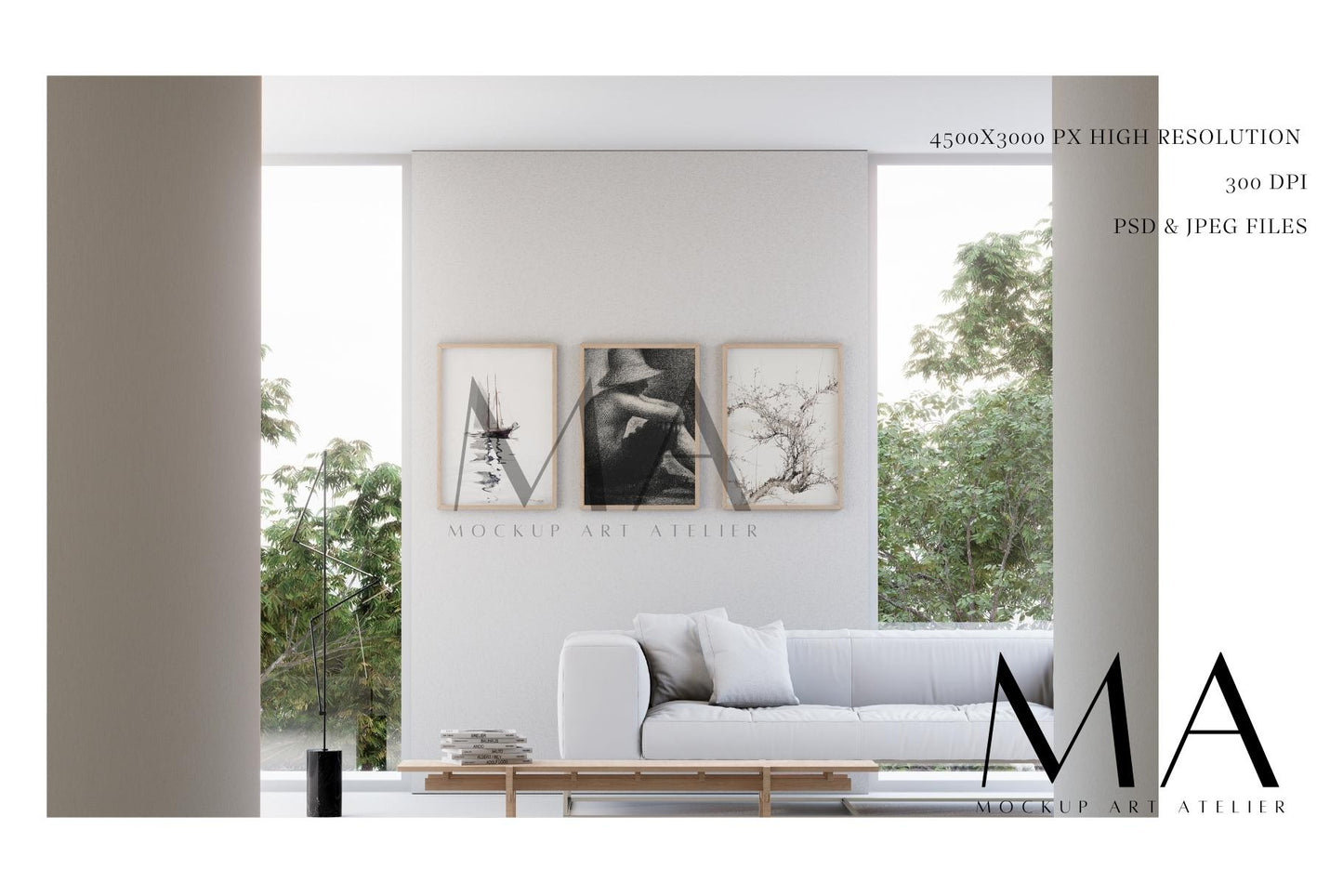 24 Piece-Minimalist Frame Mockup Bundle, Modern Wall Art Interior Mockups, V.14