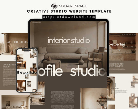 Squarespace Website Template for Creative Studios | ArtPrintDowload