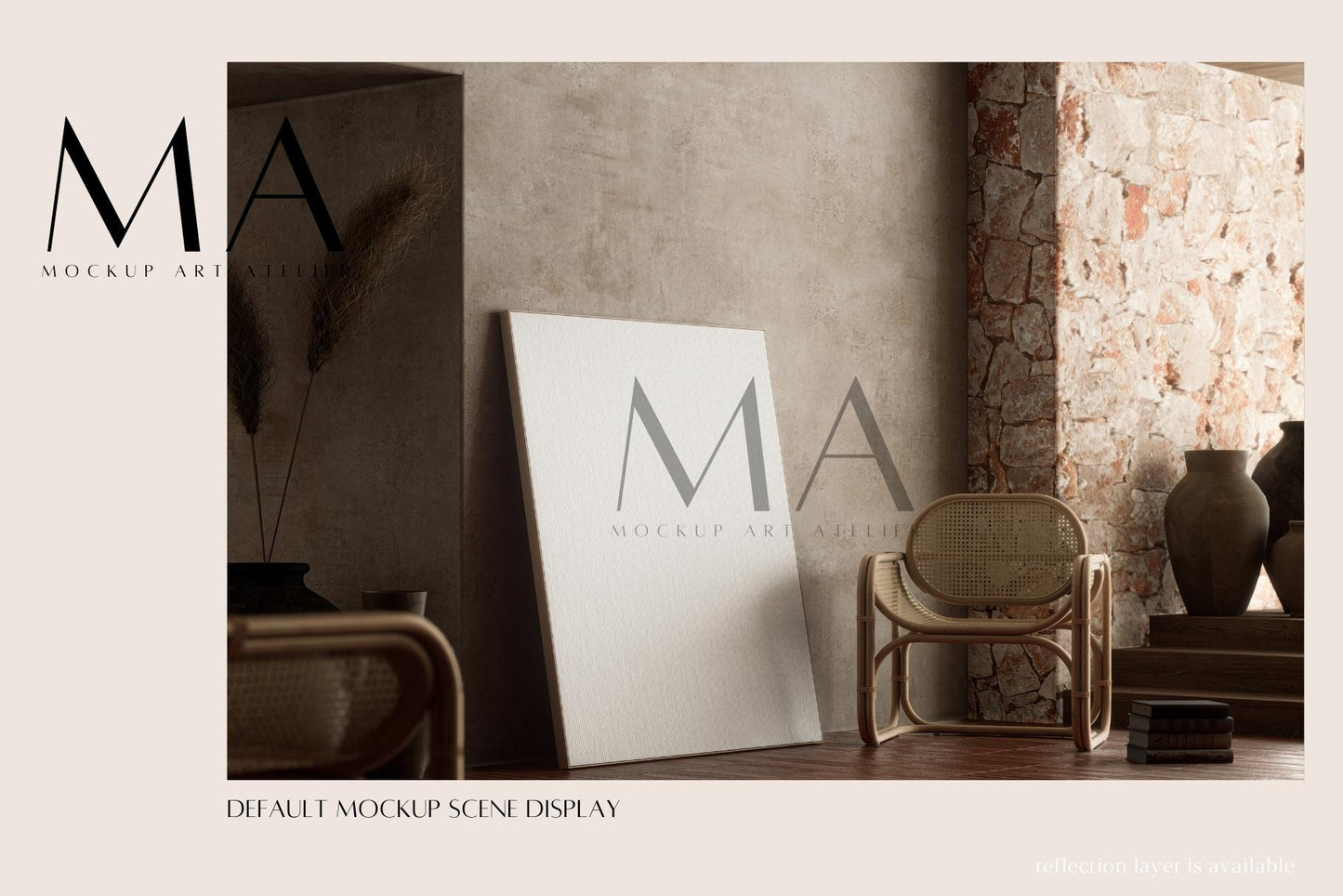 Japandi Frame Mockup Bundle, 9 Interior Mockups for Poster Shop, No.2