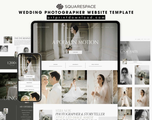 Squarespace Website Template for Wedding Photographers