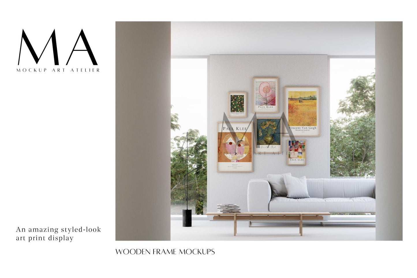 24 Piece-Minimalist Frame Mockup Bundle, Modern Wall Art Interior Mockups, V.14