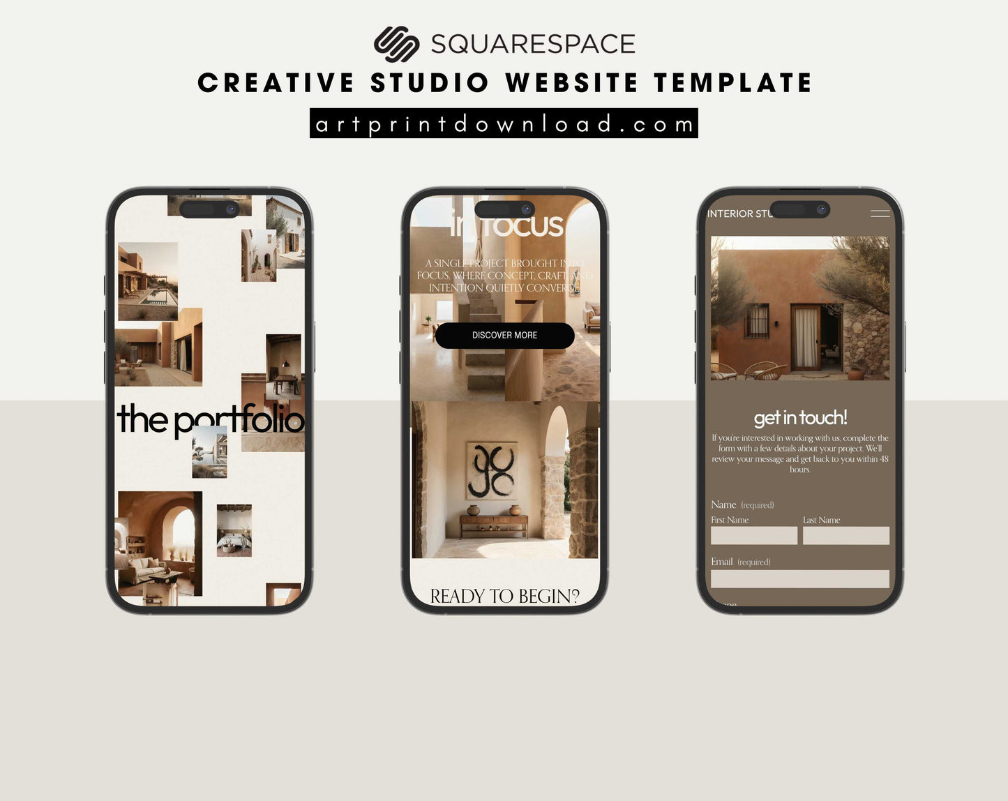 Squarespace Website Template for Creative Studios | ArtPrintDowload