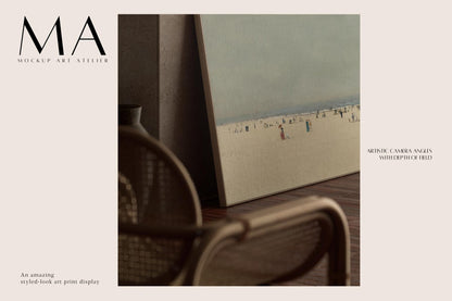 Japandi Frame Mockup Bundle, 9 Interior Mockups for Poster Shop, No.2