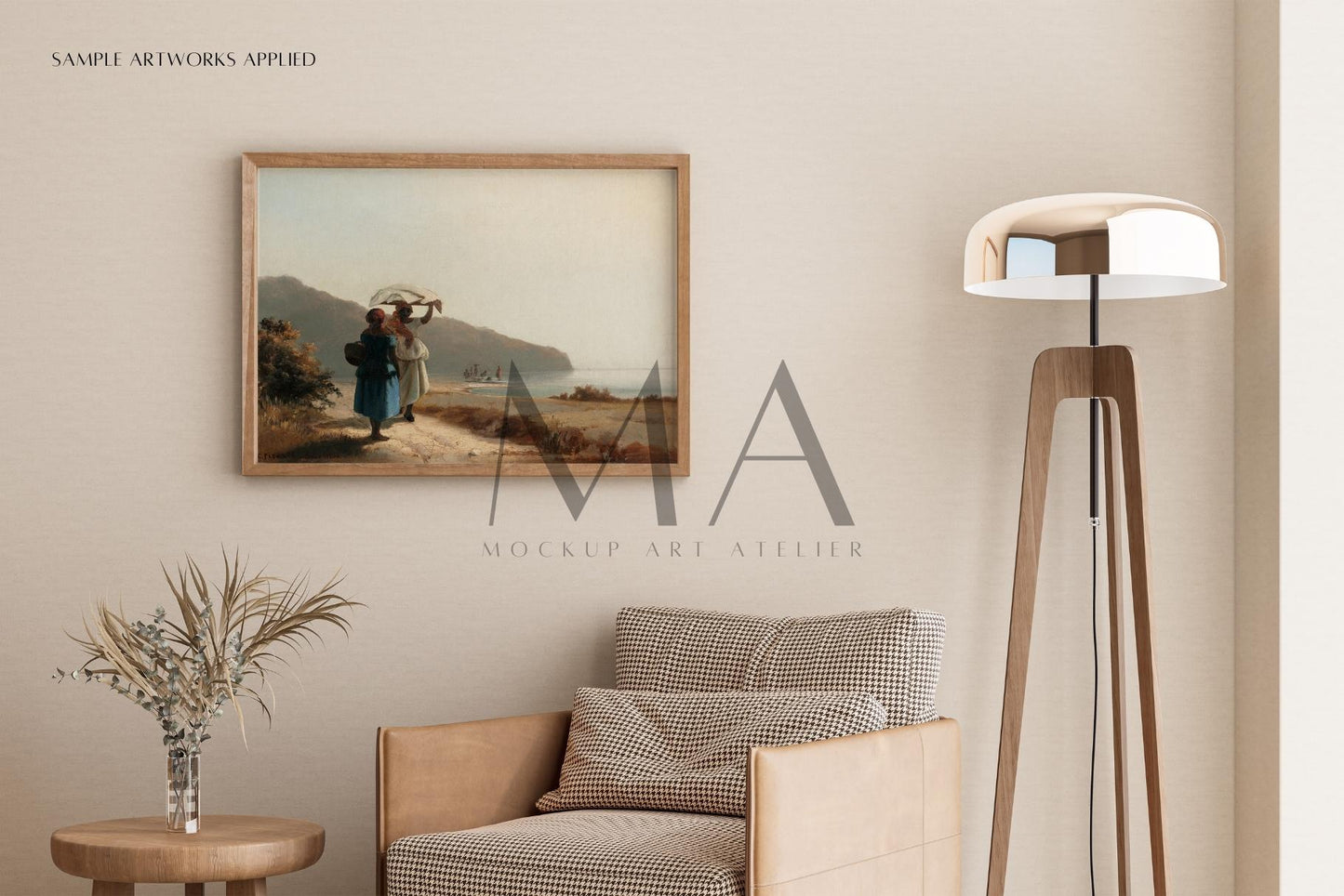 Vintage Gallery Frame Mockup Bundle, 9 Pieces of Interior Poster Mockups, No.1