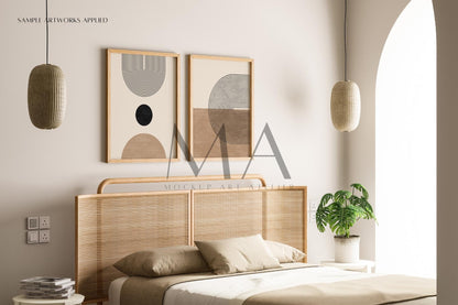 Boho Frame Mockup Bundle, Minimalist Interior Wall Art Mockup, V.4