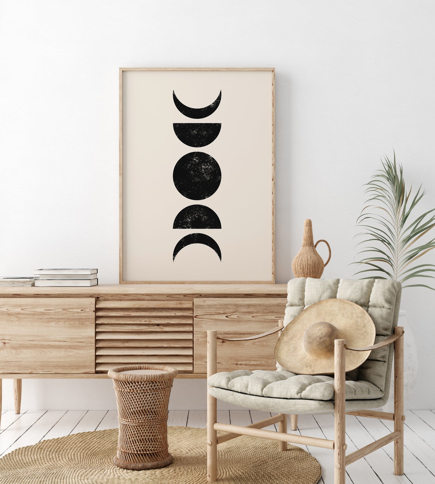 Black and Beige Abstract Geometric Wall Art Set, Digital Download Apartment Decor Posters, Set of 3 Cozy Art Prints